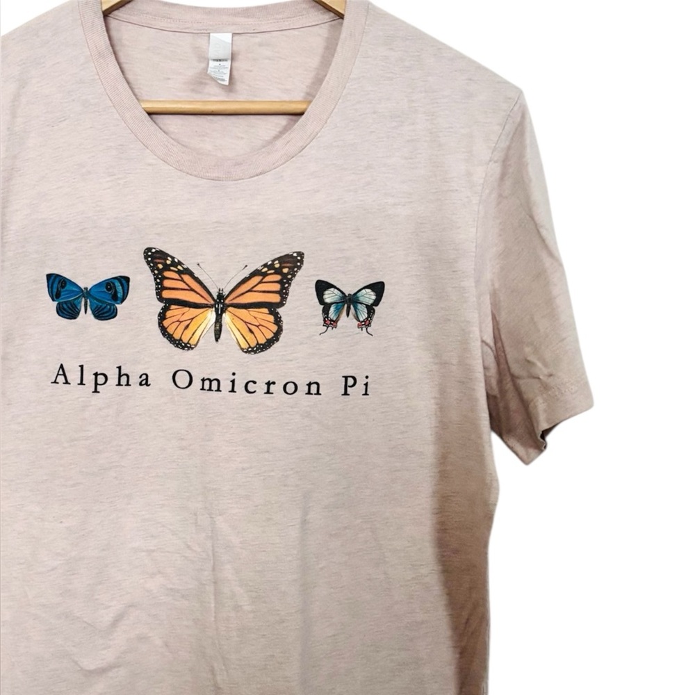 Alpha Omicron Pi Butterfly Short Sleeve Top